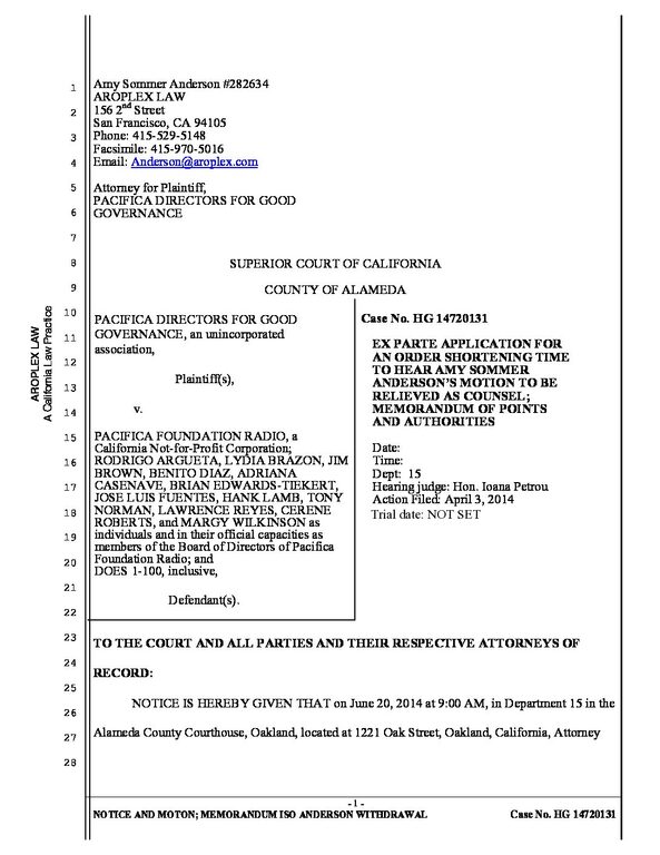 SEX-BLACKMAIL-AND-CORRUPTION-AT-PACIFICA-RADIO-Anderson-Ex-Parte-Motion-to-Withdraw-copy-THE-TECH-SEX-CULT-AND-ABUSES-pdf
Keywords: Rare Earth Mines Of Afghanistan, New America Foundation Corruption, Obama, Obama Campaign Finance, Obama FEC violations, Palo Alto Mafia, Paypal Mafia, Pelosi Corruption, Political bribes, Political Insider,  Eric Schmidts Sex Penthouse, SEC Investigation