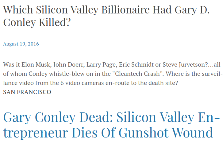 CONLEYMURDER2-COVER-UP-MURDERS
Keywords: Rare Earth Mines Of Afghanistan, New America Foundation Corruption, Obama, Obama Campaign Finance, Obama FEC violations, Palo Alto Mafia, Paypal Mafia, Pelosi Corruption, Political bribes, Political Insider,  Eric Schmidts Sex Penthouse, SEC Investigation