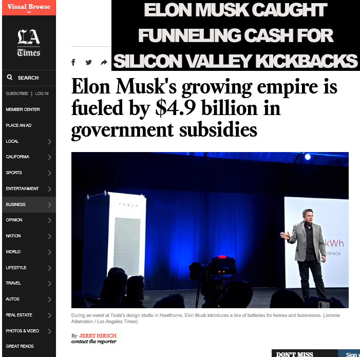 ELON-MUSK-KICKBACK-KING
Keywords: Rare Earth Mines Of Afghanistan, New America Foundation Corruption, Obama, Obama Campaign Finance, Obama FEC violations, Palo Alto Mafia, Paypal Mafia, Pelosi Corruption, Political bribes, Political Insider,  Eric Schmidts Sex Penthouse, SEC Investigation