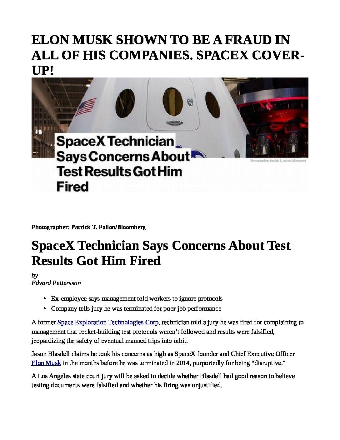 ELON-MUSK-SHOWN-TO-BE-A-FRAUD-IN-ALL-OF-HIS-COMPANIES.-SPACEX-COVER-UP-1-pdf
Keywords: Rare Earth Mines Of Afghanistan, New America Foundation Corruption, Obama, Obama Campaign Finance, Obama FEC violations, Palo Alto Mafia, Paypal Mafia, Pelosi Corruption, Political bribes, Political Insider,  Eric Schmidts Sex Penthouse, SEC Investigation