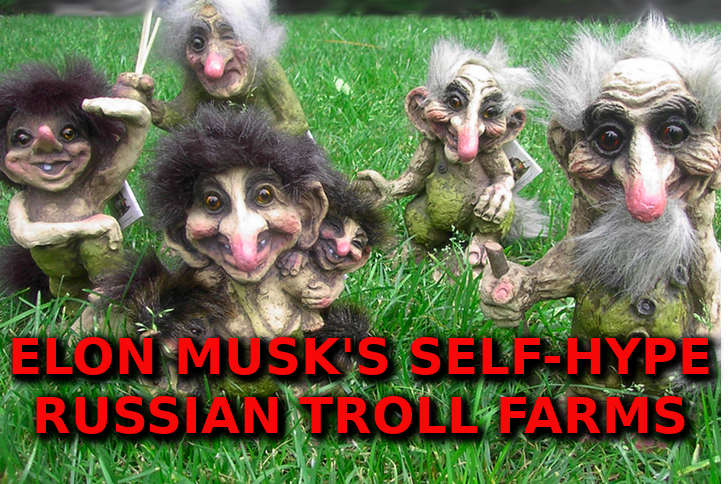 ELON MUSK_S SEL HYPE TROLL FARMS ELON MUSK IS A LIAR SCAMMER POLITICAL BRIBERY CROOK
Keywords: Rare Earth Mines Of Afghanistan, New America Foundation Corruption, Obama, Obama Campaign Finance, Obama FEC violations, Palo Alto Mafia, Paypal Mafia, Pelosi Corruption, Political bribes, Political Insider,  Eric Schmidts Sex Penthouse, SEC Investigation