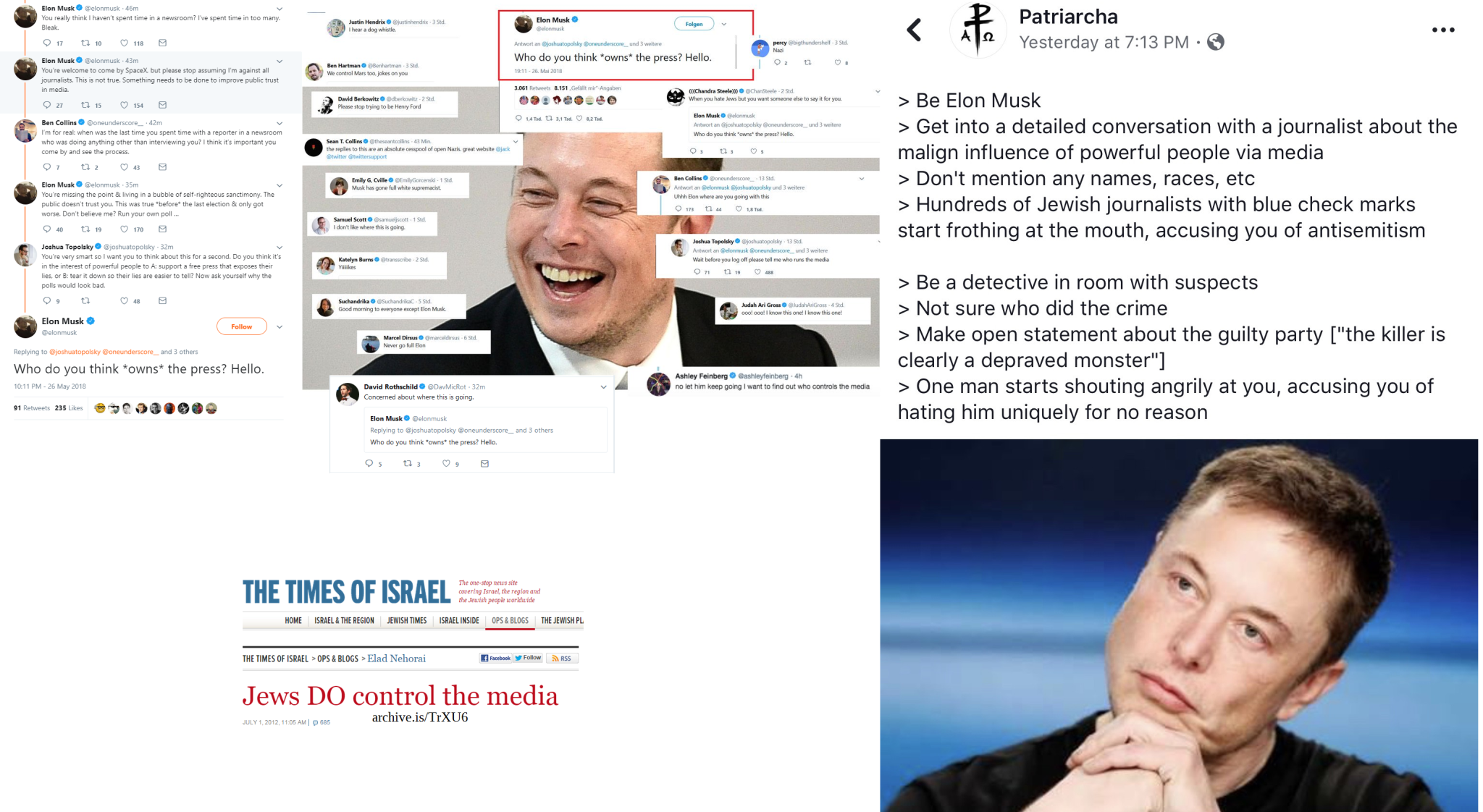 MUSK_VS_THE_JEWS_IN_THE_MEDIA
Keywords: Rare Earth Mines Of Afghanistan, New America Foundation Corruption, Obama, Obama Campaign Finance, Obama FEC violations, Palo Alto Mafia, Paypal Mafia, Pelosi Corruption, Political bribes, Political Insider,  Eric Schmidts Sex Penthouse, SEC Investigation